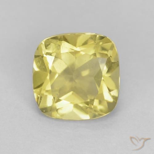 0.88ct Натуральный Средний желтый Берилл, Подушка, Чистота VVS