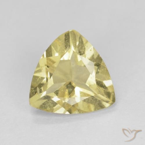 1.25ct Натуральный Очень светлый дижонский желтый Берилл, Триллион, Чистота VS