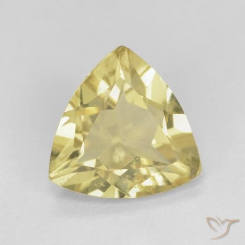 1.39ct Натуральный Теплый желтый Берилл, Триллион, Чистота VS