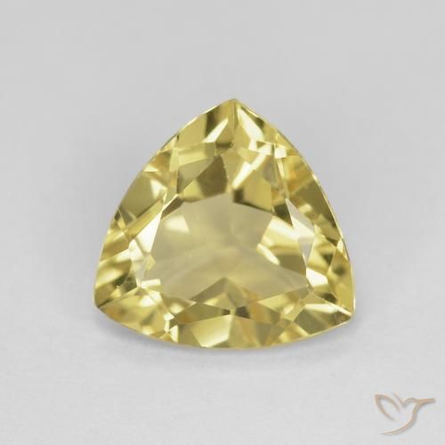 1.77ct Натуральный Средний желтый Берилл, Триллион, Чистота VVS