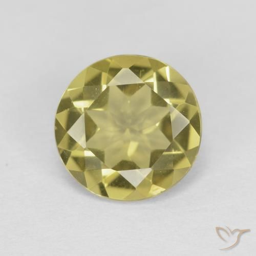 1.19ct Натуральный Средний желтый Берилл, Круглый, Чистота VVS