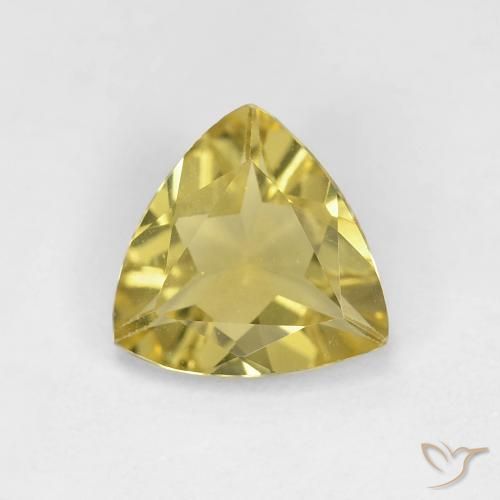 1.22ct Натуральный Теплый желтый Берилл, Триллион, Чистота VS