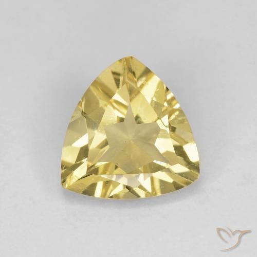 1.37ct Натуральный Теплый желтый Берилл, Триллион, Чистота VS