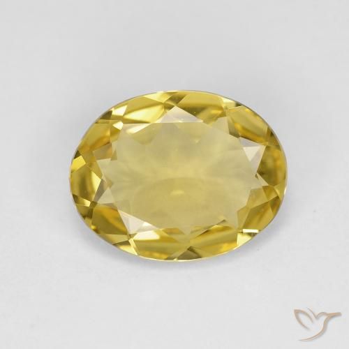 2.47ct Натуральный Дижонский желтый Берилл, Овал, Чистота VVS
