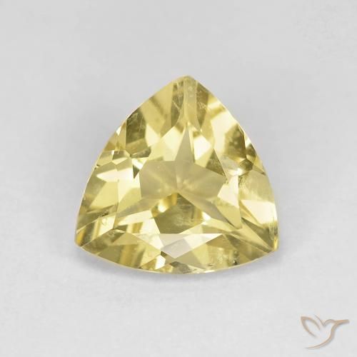 1.40ct Натуральный Светло-медово-желтый Берилл, Триллион, Чистота VS