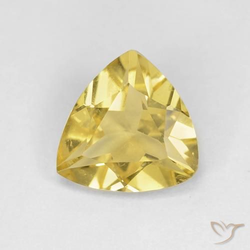 1.33ct Натуральный Землисто-желтый Берилл, Триллион, Чистота VS