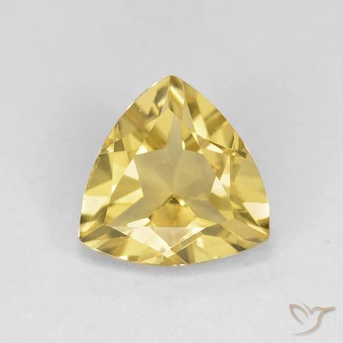 1.50ct Натуральный Светло-желтый Берилл, Триллион, Чистота VS