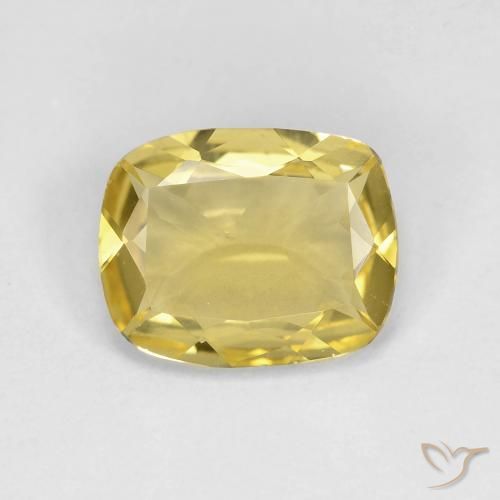 1.49ct Натуральный Светло-желтый Берилл, Подушка, Чистота VVS