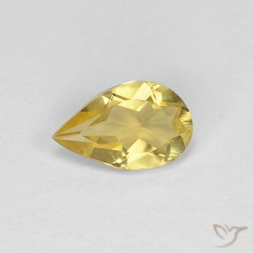 0.69ct Натуральный Светлое золото Берилл, Форма груши, Чистота VVS