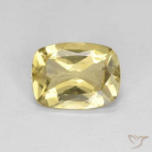 1.59ct Натуральный Очень светлый дижонский желтый Берилл, Подушка, Чистота VVS