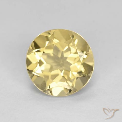 1.93ct Натуральный Светлое золото Берилл, Круглый, Чистота VVS