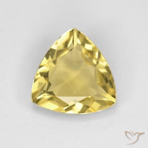 1.72ct Натуральный Светлое золото Берилл, Триллион, Чистота VVS