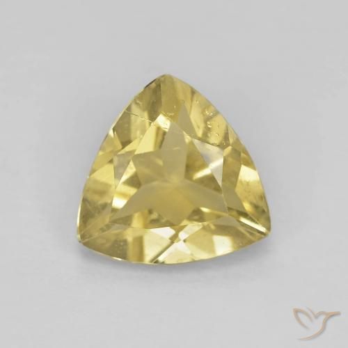 1.50ct Натуральный Теплый желтый Берилл, Триллион, Чистота VS