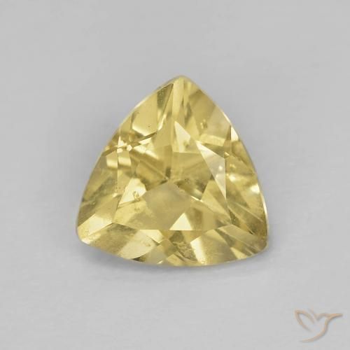 0.85ct Натуральный Теплый желтый Берилл, Триллион, Чистота VS