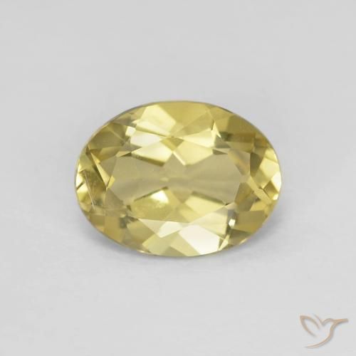 1.33ct Натуральный Светло-золотисто-желтый Берилл, Овал, Чистота VS