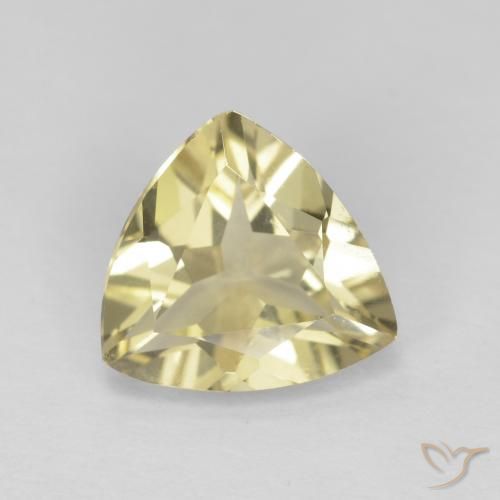 1.31ct Натуральный Зеленовато-желтый Берилл, Триллион, VVS-VS