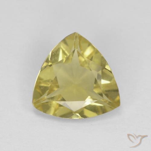1.25ct Натуральный Средний желтый Берилл, Триллион, VVS-VS