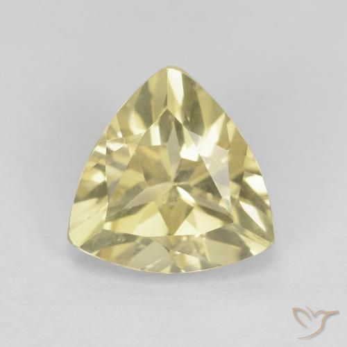 1.62ct Натуральный Medium Light-Yellow Берилл, Триллион, VVS-VS