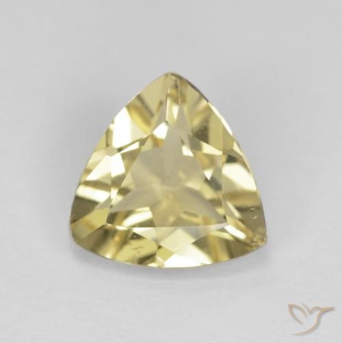1.39ct Натуральный Medium Light-Yellow Берилл, Триллион, VVS-VS