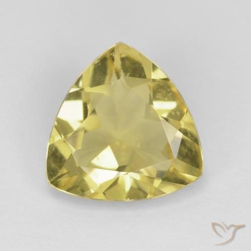 1.73ct Натуральный Светлое золото Берилл, Триллион, VVS-VS