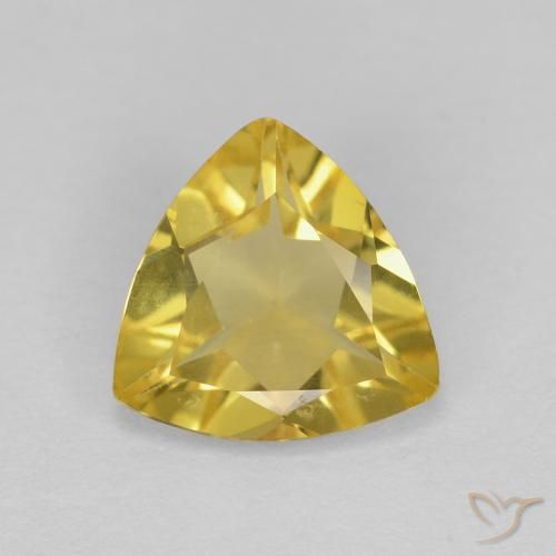 1.18ct Натуральный Средний желтый Берилл, Триллион, Чистота VVS