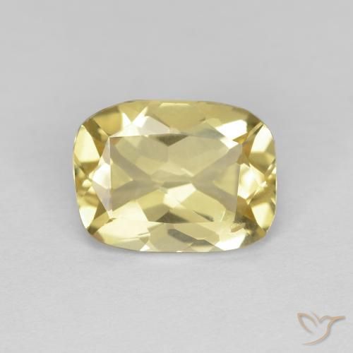 1.56ct Натуральный Светло-землисто-желтый Берилл, Подушка, VVS-VS