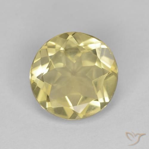 1.45ct Натуральный Золотисто-желтый Берилл, Круглый, VVS-VS