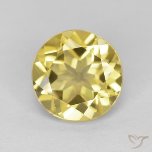 1.78ct Натуральный Коричневато-желтый Берилл, Круглый, VVS-VS
