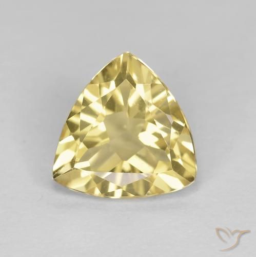 1.83ct Натуральный Палевый Берилл, Триллион, Чистота VVS