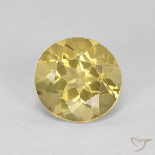 1.93ct Натуральный Насыщенный желтый Берилл, Круглый, Чистота VS