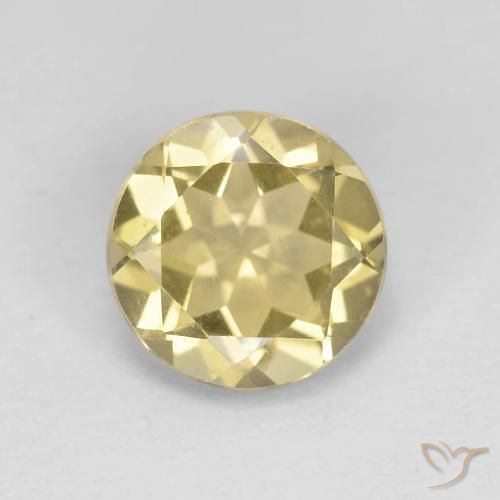 1.74ct Натуральный Землисто-желтый Берилл, Круглый, Чистота VS