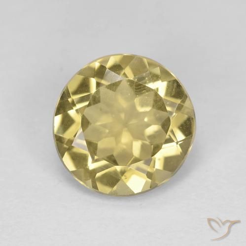 1.87ct Натуральный Средний желтый Берилл, Круглый, Чистота VS