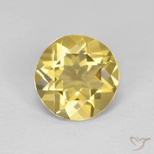 1.71ct Натуральный Светло-медово-желтый Берилл, Круглый, Чистота VS