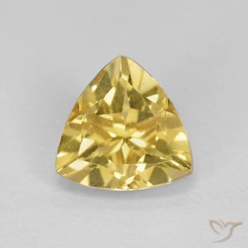 1.59ct Натуральный Светло-желтый Берилл, Триллион, Чистота VS