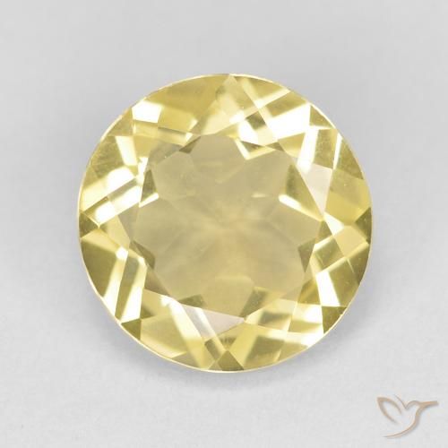 1.65ct Натуральный Очень светлый дижонский желтый Берилл, Круглый, Чистота VVS