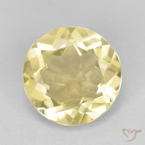 1.72ct Натуральный Очень светлый дижонский желтый Берилл, Круглый, Чистота VVS