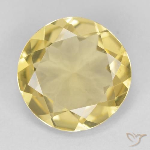 2.02ct Натуральный Землисто-желтый Берилл, Круглый, Чистота VVS