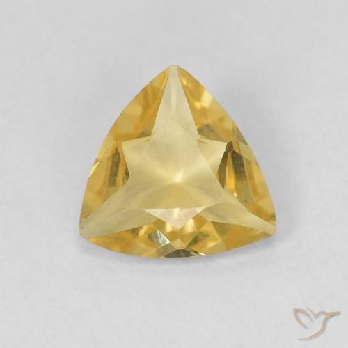 0.82ct Натуральный Землисто-желтый Берилл, Триллион, Чистота VVS