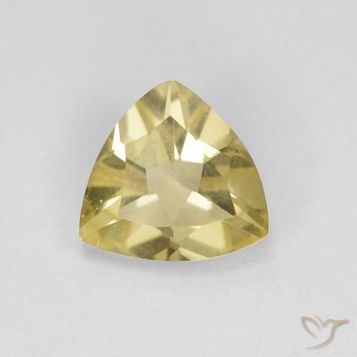 0.92ct Натуральный Дижонский желтый Берилл, Триллион, Чистота VVS