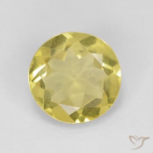1.65ct Натуральный Средний желтый Берилл, Круглый, Чистота VVS