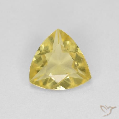 0.73ct Натуральный Средний желтый Берилл, Триллион, Чистота VVS