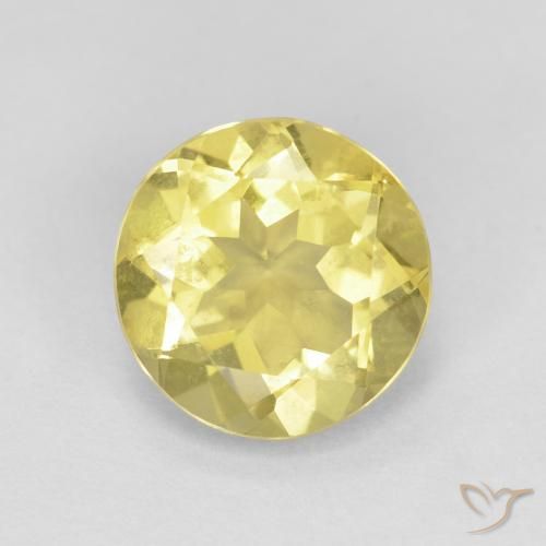 1.64ct Натуральный Светло-желтый Берилл, Круглый, Чистота VVS