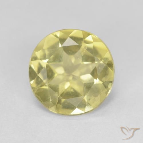 1.48ct Натуральный Светло-желтый ананас Берилл, Круглый, Чистота VVS