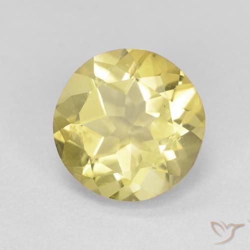 1.72ct Натуральный Очень светлый дижонский желтый Берилл, Круглый, Чистота VVS