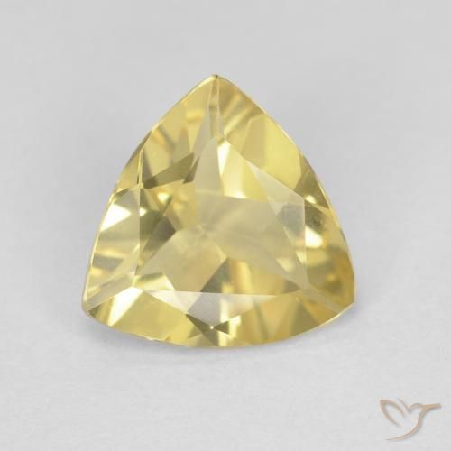 1.23ct Натуральный Светло-желтый Берилл, Триллион, Чистота VVS