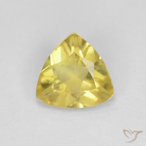 0.96ct Натуральный Средний желтый Берилл, Триллион, Чистота VVS