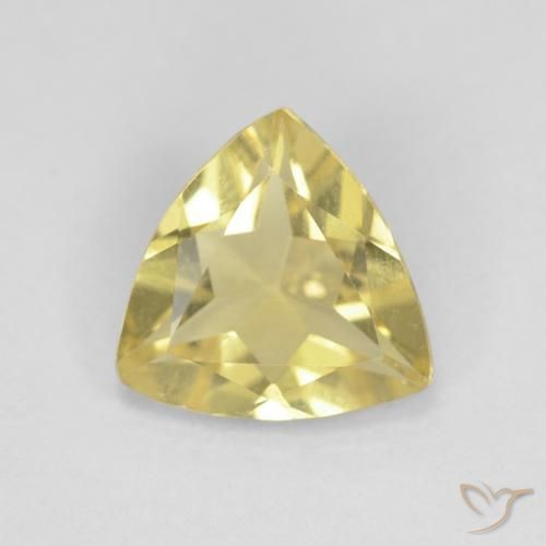 1.05ct Натуральный Средний желтый Берилл, Триллион, Чистота VVS