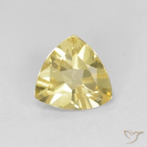 1.03ct Натуральный Светло-золотисто-желтый Берилл, Триллион, Чистота VVS