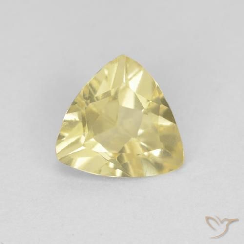 0.88ct Натуральный Medium Light-Yellow Берилл, Триллион, Чистота VVS