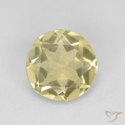 1.45ct Натуральный Светлая Лагуна Жёлтая Берилл, Круглый, Чистота VVS